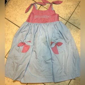 Brooklyn Monogrammed Dress Tie Sleeves and Pockets